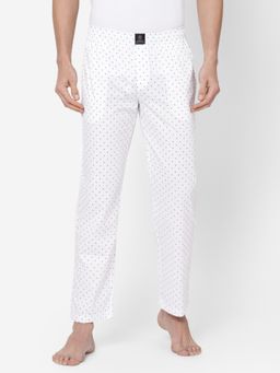 Urban Scottish - Mens Printed Cotton Pyjamas White