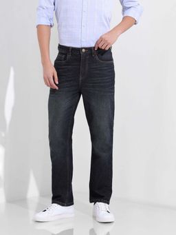 The Indian Garage Co - Men Black Solid Regular Fit Jeans