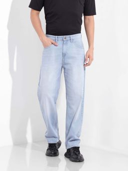 The Indian Garage Co - Men Blue Solid Relaxed Fit Jeans