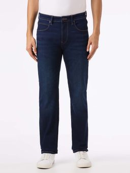 Pepe Jeans - Men Navy Blue Solid Regular Fit Jeans