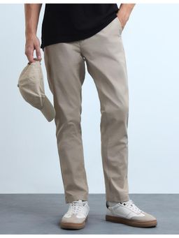 Flying Machine - Men's Slim Tapered Fit Twill Trousers