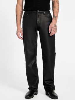 Guess - Men Black Solid Regular Fit Jeans