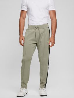 Guess - Green Polyester Blend Solid Regular Fit Trackpant