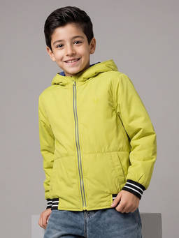 Allen Solly - Boys Yellow Solid Regular Fit Jacket