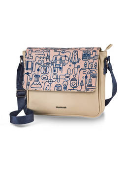 Fastrack - Beige Polyurethane Sling Bag