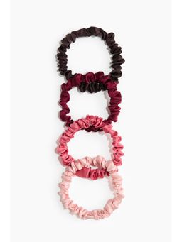 H&M - Women Red 4-Pack Silk Scrunchies