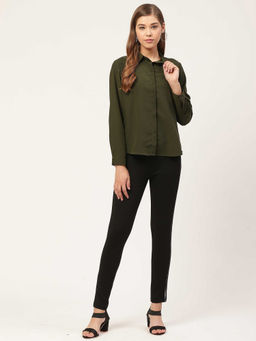 Xpose - Women Navy Blue Solid High-Rise Slim Fit Treggings with Side Tapings