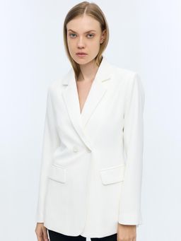 Cover Story - Ivory Solid Blazer