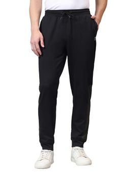 Cantabil - Men Solid Black Casual Track Pant