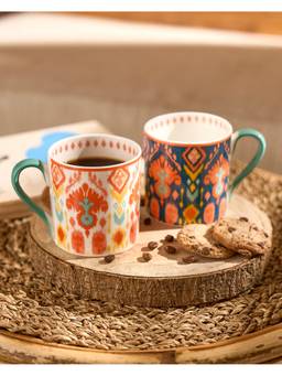 Chumbak - Ikat Tea Mugs Gift Pack Of 6