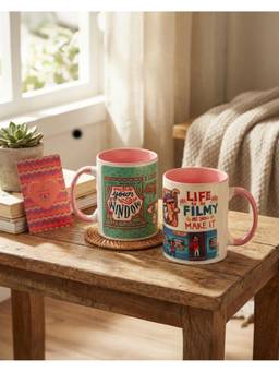 Chumbak - Brew-Tiful Mugs Duo, Gift Pack Of 2 Comes In A Gift Box
