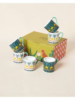 Chumbak - Lost In Paradise Jungle Soiree Mugs Gift Pack Of 6