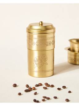 Chumbak - Palace Memoirs Royal Tusker Brass Filter Coffee Maker, 180Ml