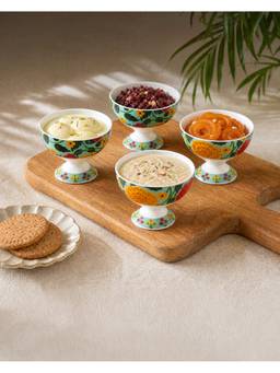 Chumbak - Palace Memoirs Rani Bagh Dessert Bowls Gift Pack Of 6, 160ml