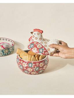 Chumbak - Lost In Paradise Wildflower Serving Bowl, 1200ml