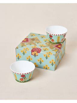 Chumbak - Palace Memoirs Royal Tusker Serving Bowl Gift Set Of 2, 520ml