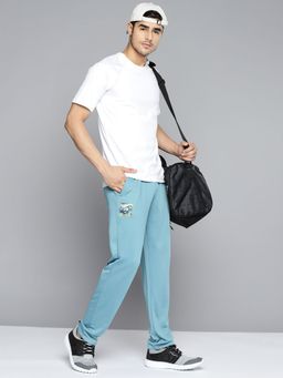 Alcis - Men Blue Solid Slim Fit Track Pants
