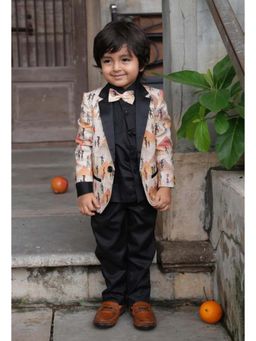 Funny Bones - Linen Pyramid Print Blazer Set - Multi Color (Set of 4)