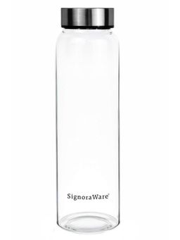 Signoraware - Clear Element Borosilicate Glass Bottle with Screw Cap - 1L
