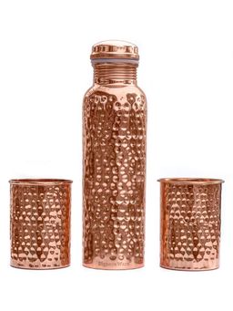 Signoraware - Copper Bottle with 2 Glasses