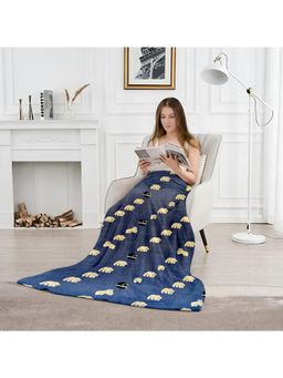 Cortina - Sky Blue Premium Plush 250 Gsm Lightweight Soft Blanket