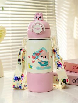 Little Surprise Box - Pink Rabbit Bottomlid Series Stainless Steel Kids Water Bottle - 480ml