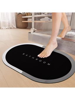 Cortina - Black Premium Silicon Super Absorbent Soft Quick Dry Bath Mats