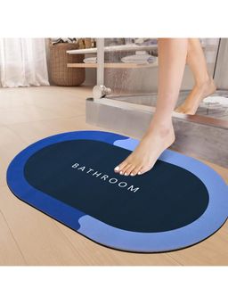 Cortina - Blue Premium Silicon Super Absorbent Soft Quick Dry Bath Mats
