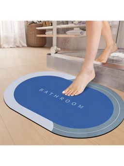 Cortina - Sky Blue Premium Silicon Super Absorbent Soft Quick Dry Bath Mats