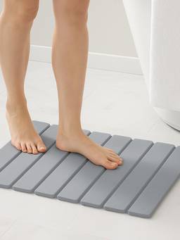 Cortina - Grey Diatomite Quick-Dry Absorbent Stone Bath and Dish Drying Mat
