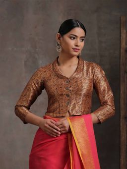 Triyah - Brown Paisley Print Blouse