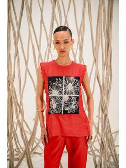 The Dramebaaz Company - Red Scarlet Printed Top