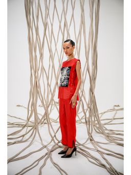 The Dramebaaz Company - Red Scarlet Pant