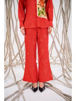 The Dramebaaz Company - Red Roselle Pant