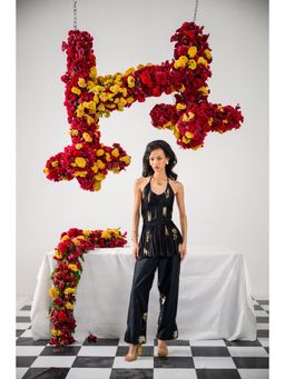 The Dramebaaz Company - Shadow Queen Printed Top and Pant (Set of 2)