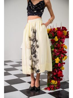 The Dramebaaz Company - Noir & Ivory Long Skirt