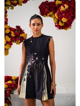 The Dramebaaz Company - Retro Rose Floral Printed Mini Dress