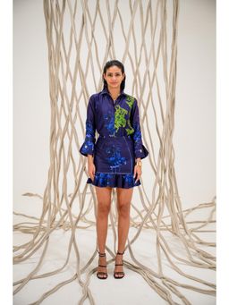 The Dramebaaz Company - Twilight Reef Printed Shirt and Skirt (Set of 2)