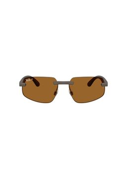 Ray-Ban - Unisex Polarized Bronze Lens Irregular Sunglasses -0Rb4475Ch6124Bb60 (60)
