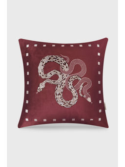 MiRooh - Vasuki Ruby Velvet Cushion with Filler (18x18 inches)