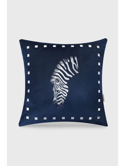 MiRooh - Zarika Sapphire Velvet Cushion with Filler (18x18 inches)