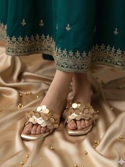 Sandal Stories - Classy Champagne Gold Flats