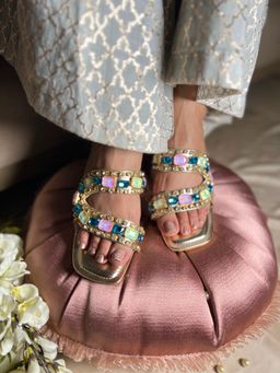 Sandal Stories - Noor Multi Embellished Luxe Flats