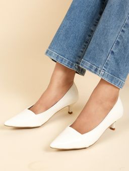 Flat n Heels - Women Pumps- White