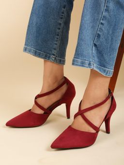 Flat n Heels - Women Stilleto Heels- Maroon
