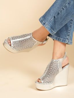 Flat n Heels - Women Wedges- Silver