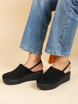 Flat n Heels - Women Sandals-Black