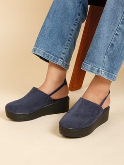 Flat n Heels - Women Sandals-Blue - Navy Blue