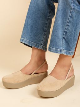 Flat n Heels - Women Sandals-Beige