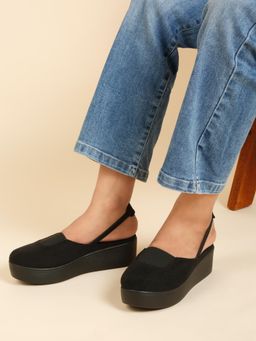 Flat n Heels - Women Sandals-Black